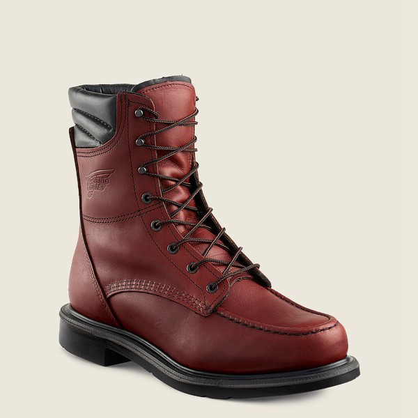 Red Wing Work Boots Burgundy - Red Wing Mens Supersole® - 8-inch Soft Toe - SLARO-8026